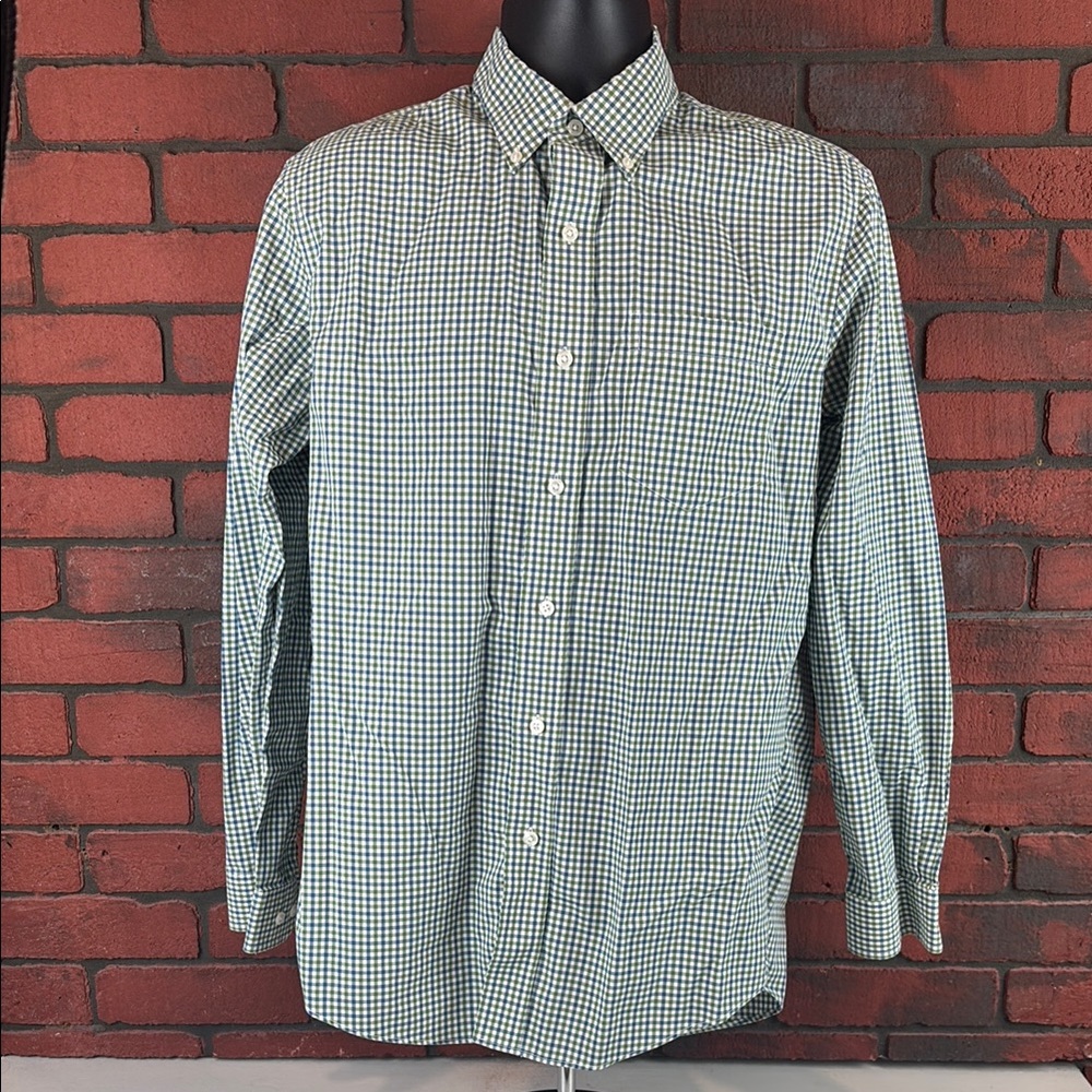 LL Bean Shirt Mens Medium Checkered Button Down